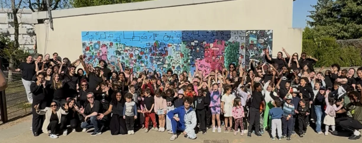 Fresque de Lagny-sur-Marne — École Maternelle Fort du Bois, Lagny-sur-Marne (77), Décembre 2025 — Fresque permanente — projet de Tristan Alexandre